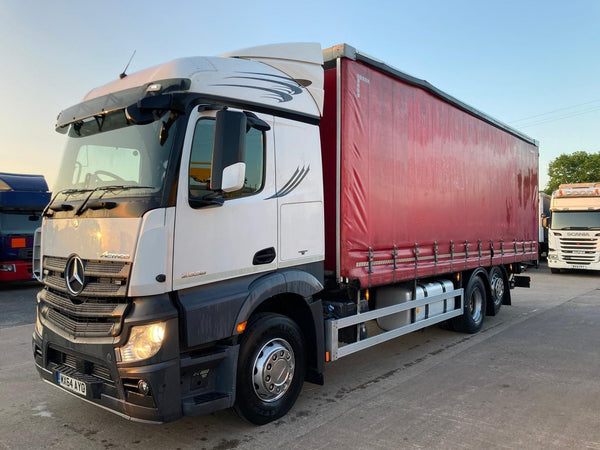 2015, MERCEDES ACTROS 2536, 6×2 REARLIFT HIGHLINE CURTAIN SIDE TRUCK