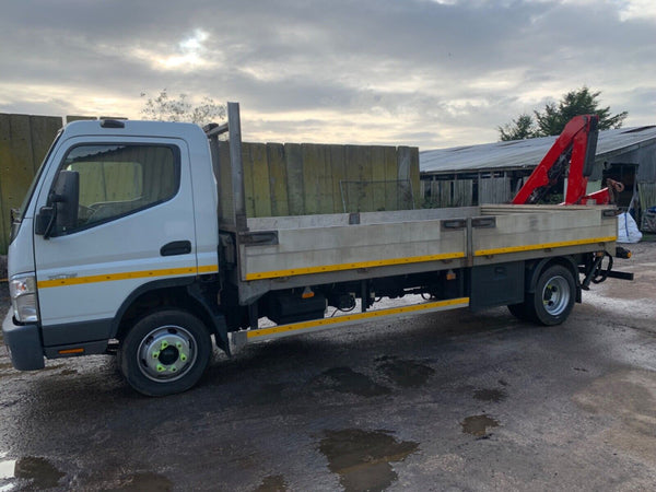 2011, MITSUBISHI CANTER WITH REAR FASSI HIAB MOUNTED