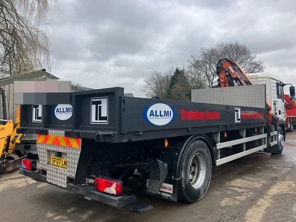 2007, MAN TGM 18-240, 4X2 FLATBED DROPSIDE HIAB CRANE TRUCK