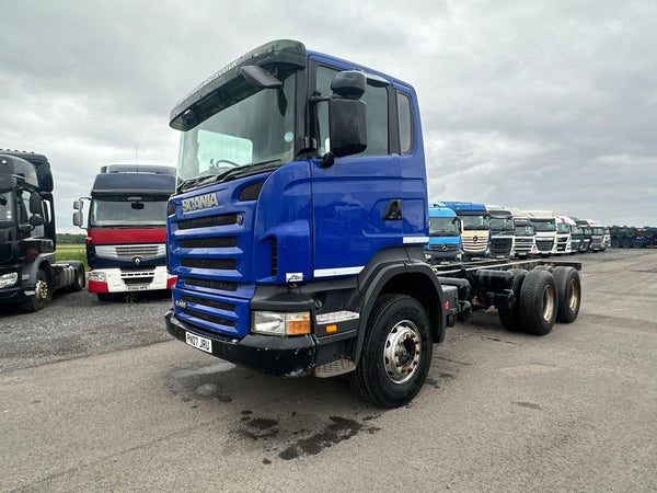 2007, SCANIA R480 6x4 CHASSIS CAB 11.7-STANDARD FLATBED TRUCK