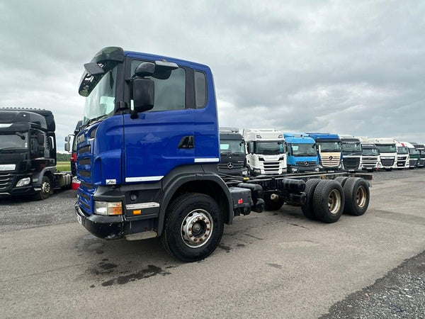 2007, SCANIA R480 6x4 CHASSIS CAB 11.7-STANDARD FLATBED TRUCK